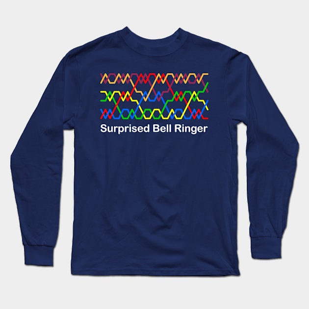 Bell Ringer Bellfast Surprise Minor Ringing Method (Dark Background) Long Sleeve T-Shirt by Grandsire